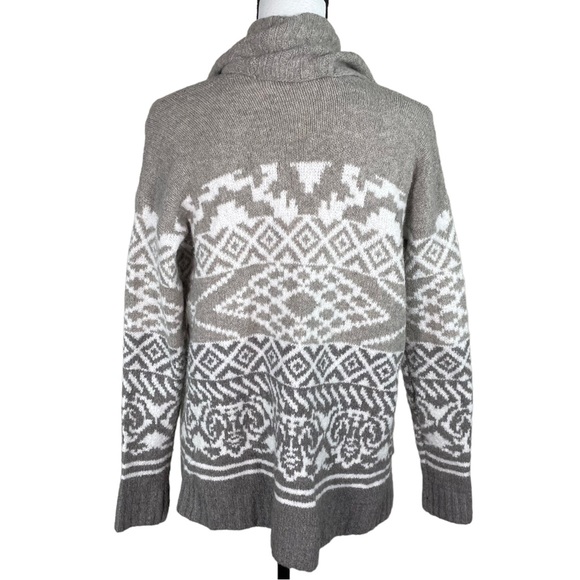 Abercrombie & Fitch Gray Fair-isle Open Sweater Cardigan - Picture 3 of 7